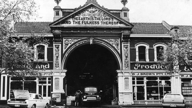 The facade of East End Market on Grenfell St, Adelaide.