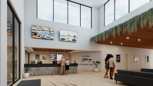 Proposed renovated entrance to St George Motor Boat Club. Picture: Supplied