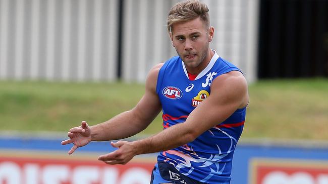 Caleb Daniel at Western Bulldogs training. Picture: Michael Klein