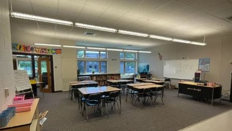 Ms Bergmann shared a photo of her classroom in August 2022. Picture: Facebook/ Madison Bergmann