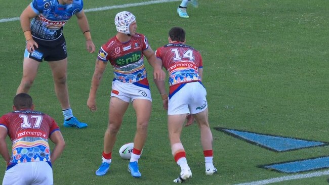 What was Ponga thinking? Photo: Fox Sports