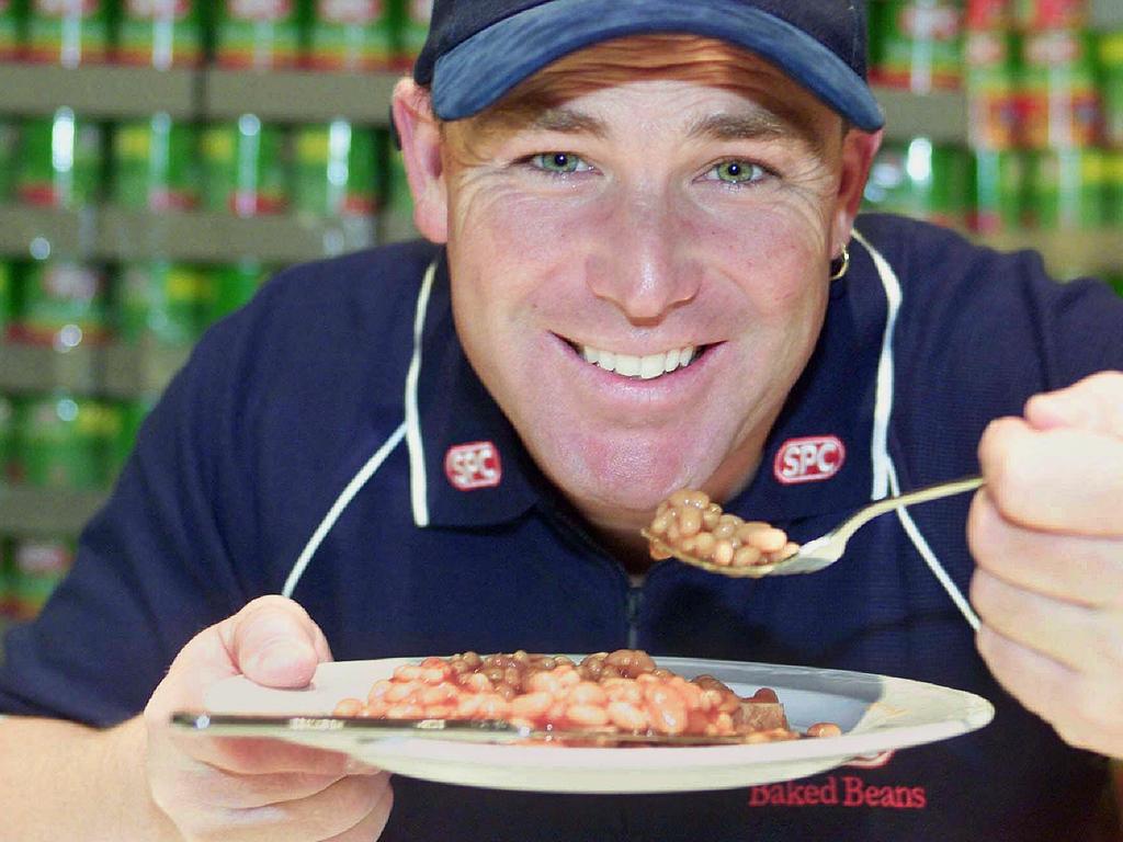 Shane Warne asked for an urgent delivery of baked beans to India.