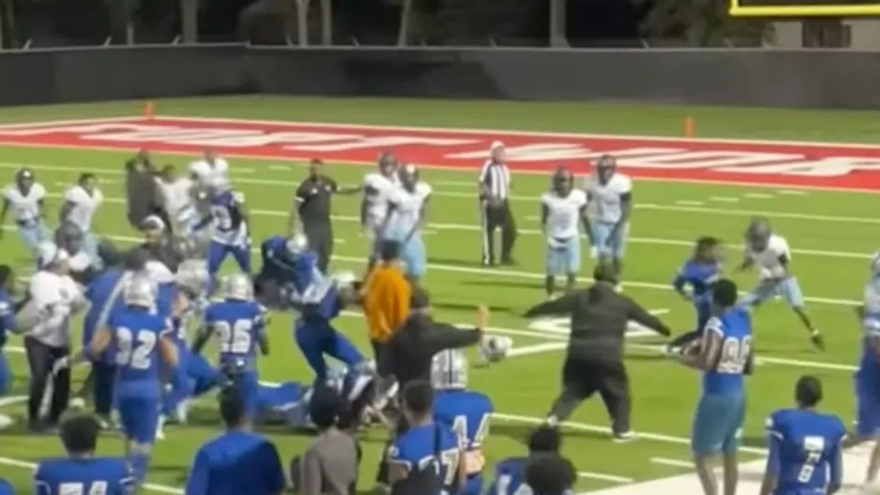 NFL Texas high school football fight video, every player ejected in