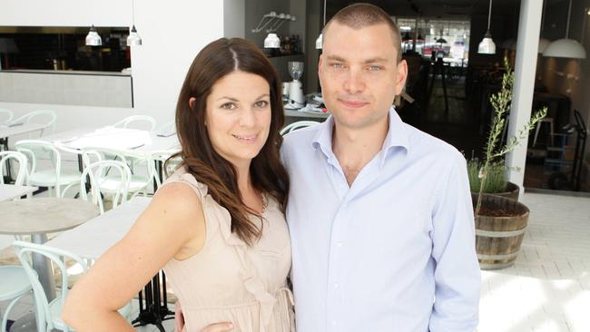 Matthew and Olivia Trim in their days as Adelaide restaurant owners.