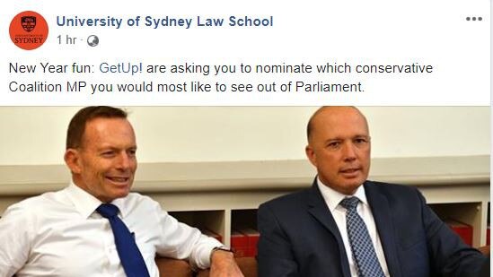 08/01/2019 Post on the University of Sydney Law School Facebook page.