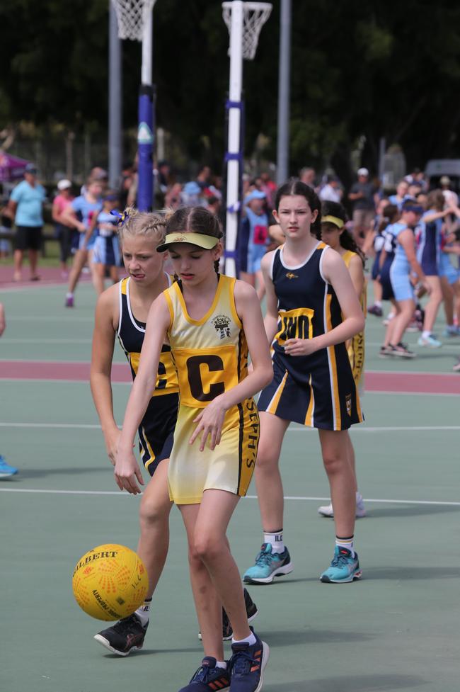 The Netball Qld Primary Schools Cup grand finals are being held at the Hinterland District Netball Association at Mudgeeraba. Picture: Mike Batterham.