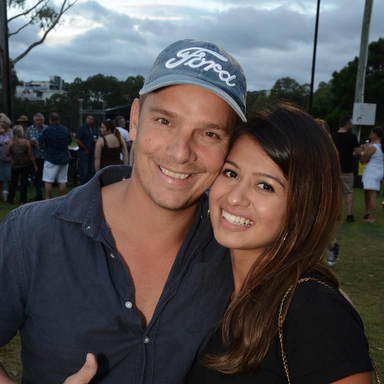 Mark Jackway and Harleen Bajwa at Under The Southern Stars concert at Sharks, Parkwood. Pic: Regina King