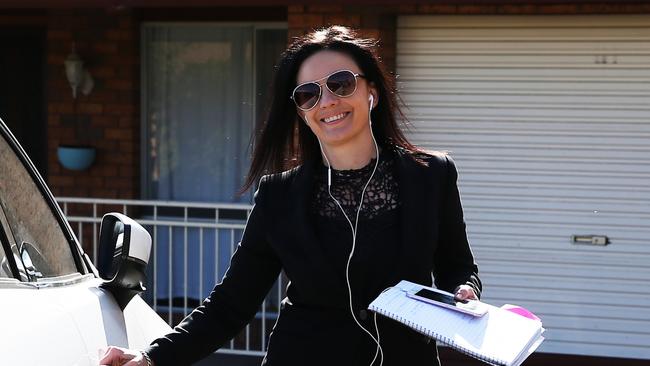 Federal Labor MP Emma Husar leaving her home in Penrith. Picture: Jane Dempster