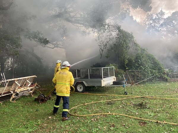 The fire at Houghlahans Creek Road, Pearces Creek, on Wednesday, June 9, was controlled by NSW Rural Fire Service personnel from Newrybar, Alstonville, Clunes, Boatharbour and Alphadale Rural Fire Brigades, plus three Fire Rescue NSW crews from Alstonville and Goonellabah.