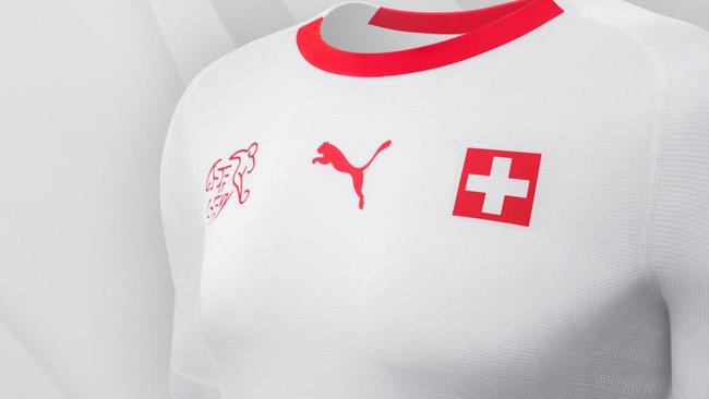 Switzerland's white Puma away kit