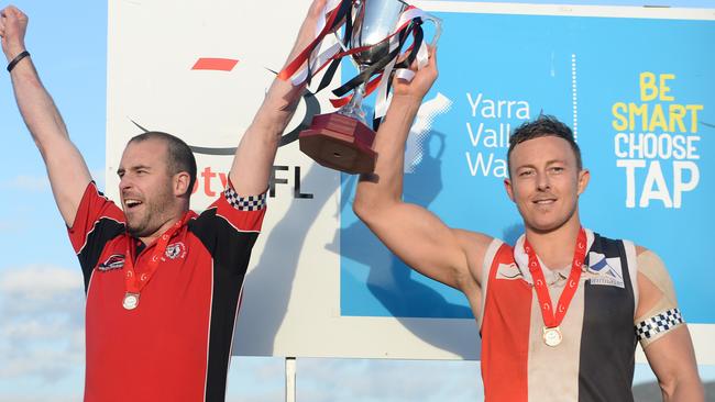 Brett Moyle lifts the 2014 cup. Picture: Susan Windmiller