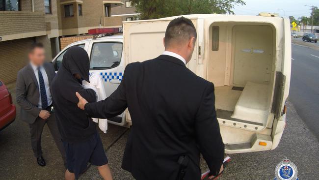 Jarkas being arrested. Picture: NSW Police