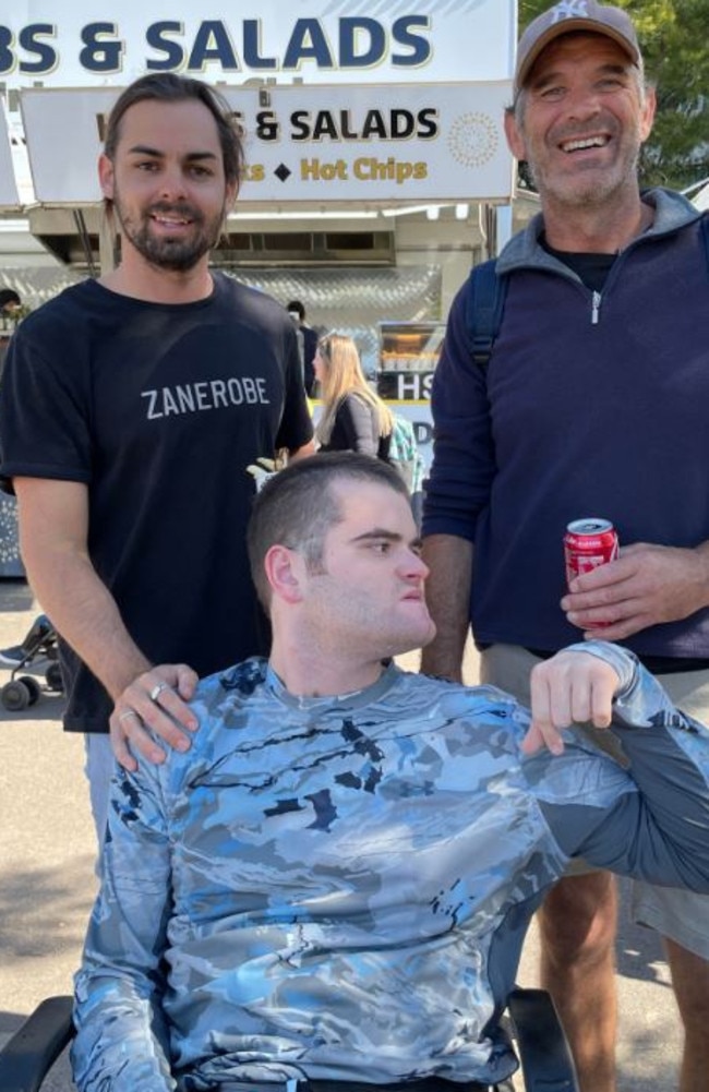 From left, Cohan Warn with Jake and Brendan Farrelly.