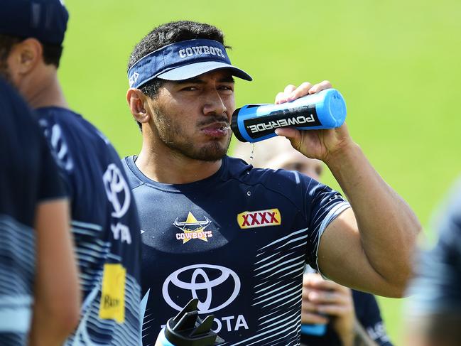 North Queensland Cowboys training from 1300 Smiles Stadium.  Jason Taumalolo. Picture: Zak Simmonds