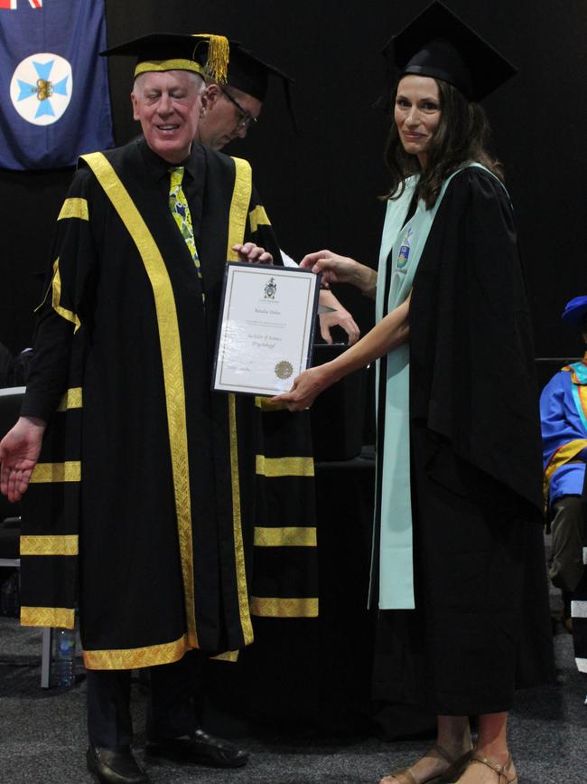 Natalia Stokes graduated with a Bachelor of Science (Psychology) at the CQUniversity graduation ceremony in Bundaberg on December 14, 2023.