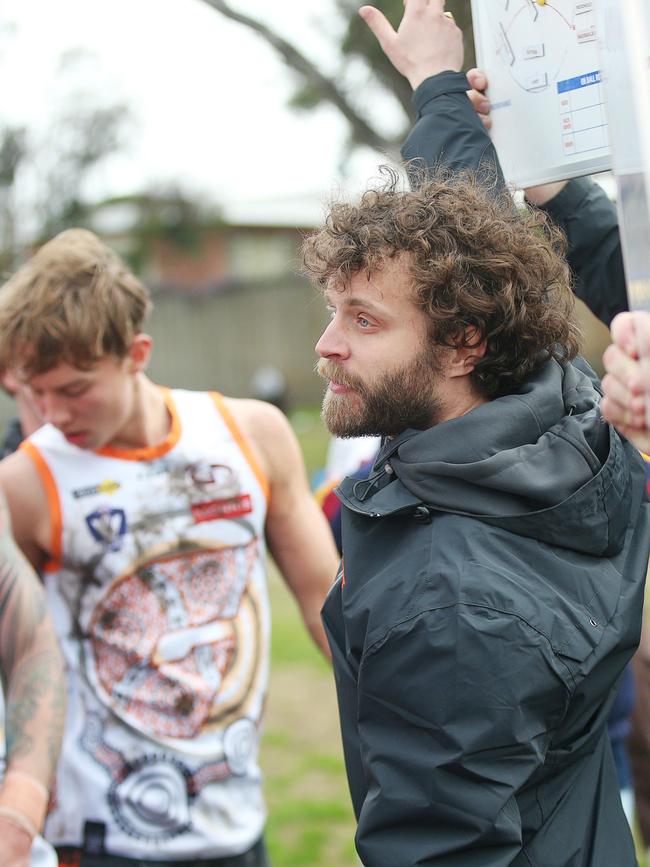 Geelong West coach Scott Frangos is looking at making his own return to the field in 2025. Picture: Alan Barber