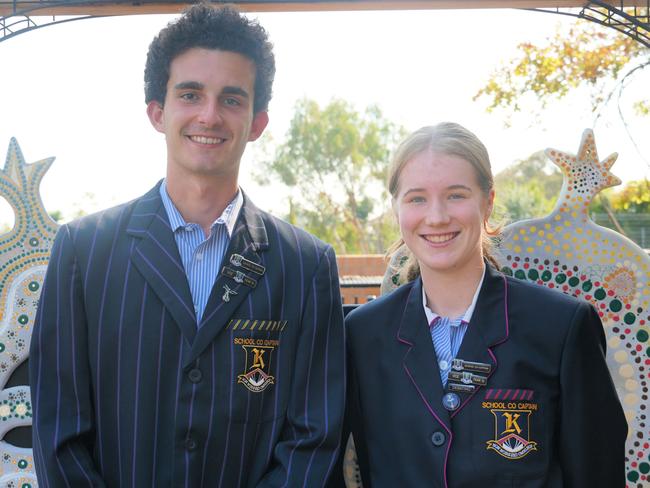 Co-captains Ben Churilov and Caitlin Johnston. Picture: Camilla Fiorini