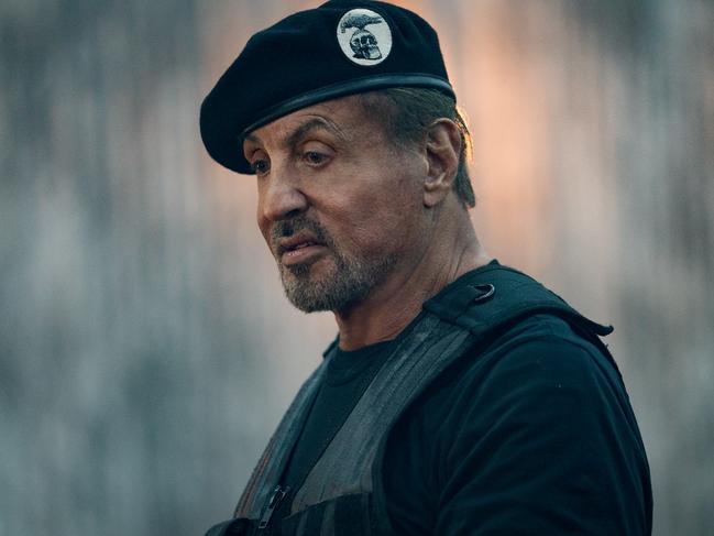 Sylvester Stallone in a scene from the action movie The Expendables 4