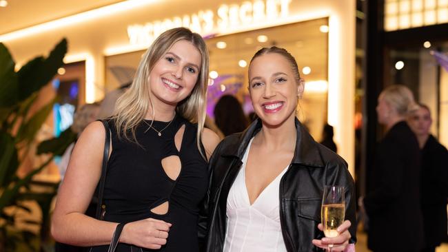 Paiden Bromfield and Eleanor Bridges at the Victoria's Secret Queensland Flagship Store Opening at Pacific Fair. Photo: Celeste Humphrey