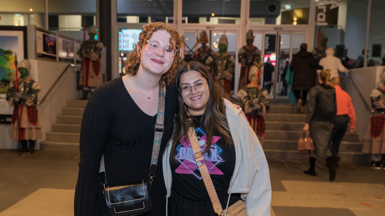 Brydie Gilbert and Sophie Hewawissa at the Aquinas College Wizard of Oz Musical at HOTA. Picture Steven Grevis (The Pulse with Portia Large).