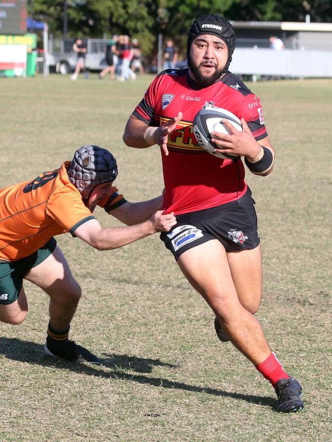 GCDRU First Grade (Phil Temperton Cup) Grand Final. Dolphins vs. Knights. Robert Ulaula. 19 August 2023 Broadbeach Waters Picture by Richard Gosling