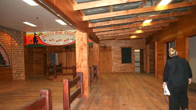 A western frontier style saloon bar was one of the fun rooms inside the building, which has stood vacant for eight years.