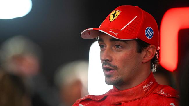 Charles Leclerc went nuclear after finishing the race. Rudy Carezzevoli/Getty Images/AFP