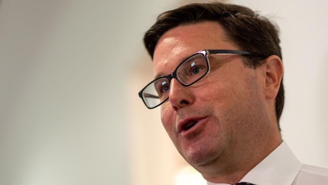 Nationals leader David Littleproud speaks to the media during morning press conferences in Parliament House in Canberra. Picture: NCA NewsWire/Gary Ramage