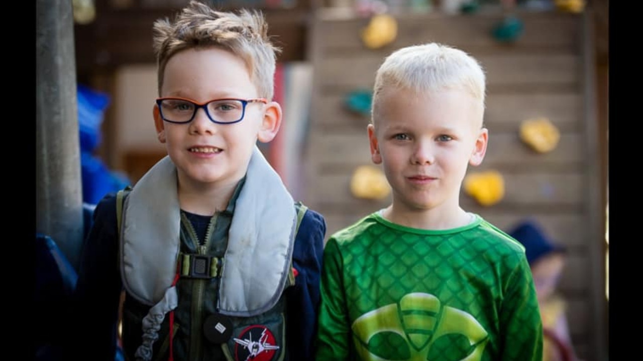 Natalie Leven recently lost her battle with breast cancer. Pictured is Natalie's husband Rod, and her twin boys James and Joel.