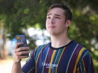 Kalani Ripley is a recent graduate from Miami State High School, he is waiting for his ATAR online. Picture Glenn Hampson.