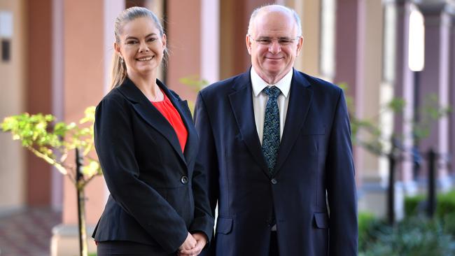 Parramatta Lord Mayor Andrew Wilson (right) and Deputy Lord Mayor Michelle Garrard. Picture: Joel Carrett