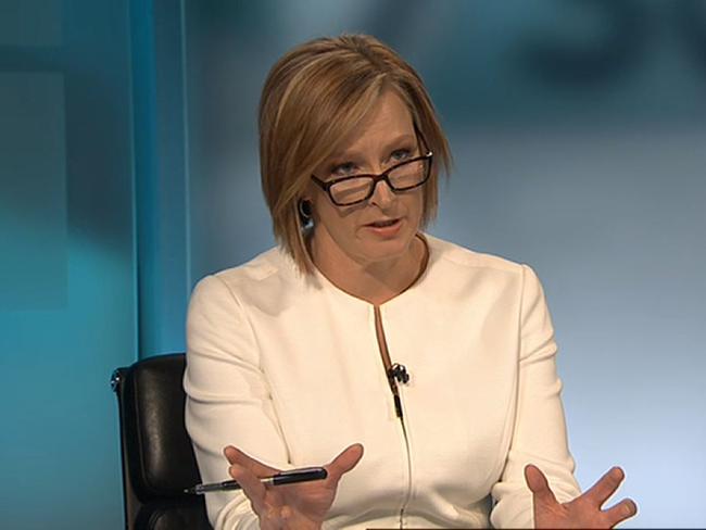 Leigh Sales quizzes Westpac CEO Brian Hartzer. Picture: 7.30