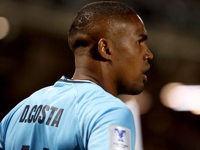 Sydney FCâs Douglas Costa reacts during the AFC Champions League Two East Region Group E football match between Australiaâs Sydney FC and Hong Kongâs Eastern SC at the Jubilee Stadium in Sydney on September 19, 2024. (Photo by DAVID GRAY / AFP)