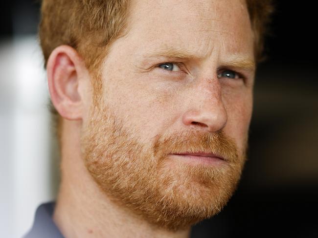 AUSTIN, TEXAS - OCTOBER 22: Prince Harry, Duke of Sussex looks on in the Mercedes garage prior to the F1 Grand Prix of United States at Circuit of The Americas on October 22, 2023 in Austin, Texas. (Photo by Chris Graythen/Getty Images)