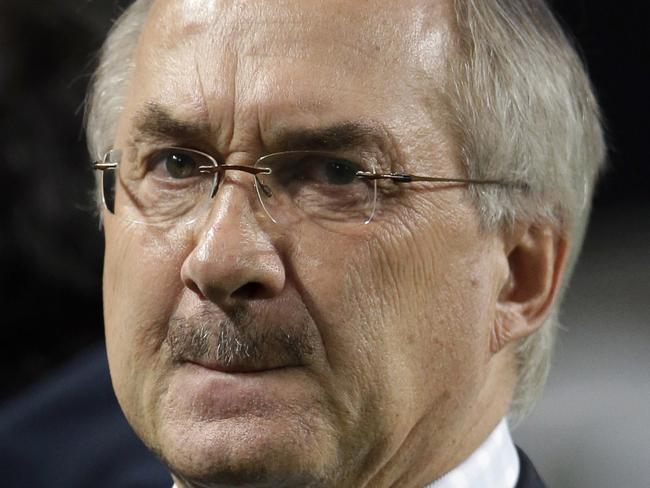 FILE - In this Oct. 14, 2014 file photo, South Korea's head coach Uli Stielike is seen before a friendly soccer match against Costa Rica at the Seoul World Cup Stadium in Seoul, South Korea. South Korea kicks off its bid for its first Asian Cup title since 1960 with a Group A match against Oman in Canberra, the Australian capital. It’s one of three group matches across three cities on Saturday, Jan. 10, 2015 with China against Saudi Arabia in Brisbane and Uzbekistan taking on North Korea in Sydney. (AP Photo/Lee Jin-man, File)