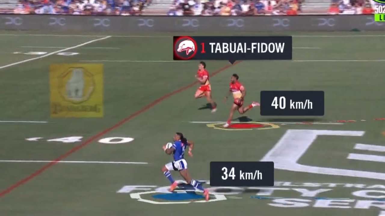 40km/hr – that's insane from the Hammer. Photo: Fox Sports