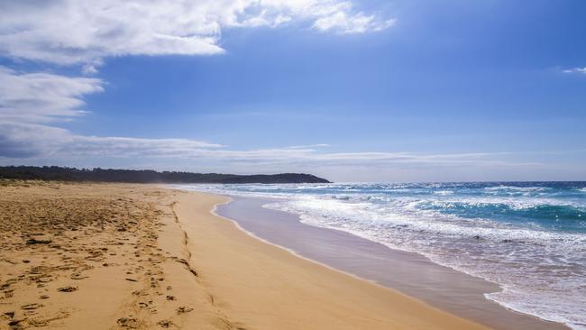 The sneaker containing her remains was found on Bournda Beach in the state’s south coast. Picture: Robert Hayson