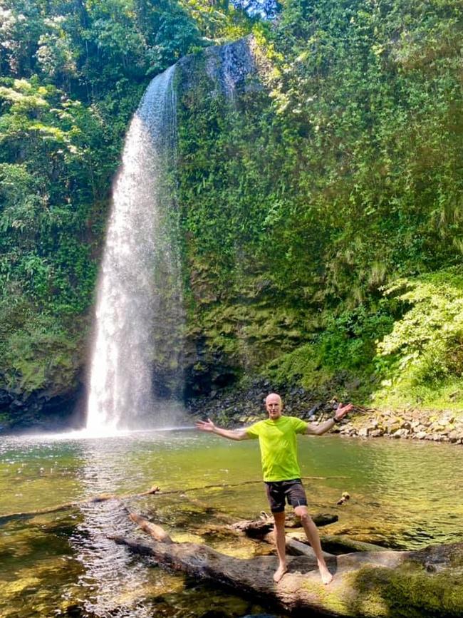 Rob Davidson chasing waterfalls in the Far North rainforest near Cairns.