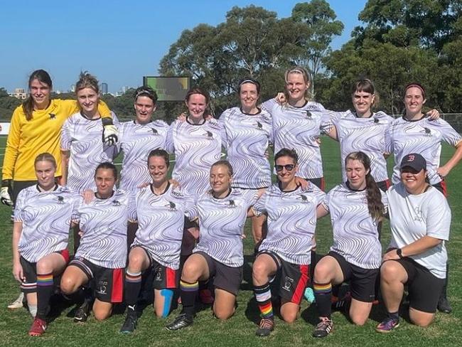 The Flying Bats FC Women's Premier League First Grade  team, a female soccer team with five transgender female players fielded by Pride Football Australia, has won the pre-season women's football competition, the Beryl Ackroyd Cup, scoring 4-nil in the finals on Sunday March 24, amid complaints from local grassroots clubs that it was unfair to other female players and accusations of clubs being silenced over the issue. , Source: https://www.instagram.com/pridefootballaustralia/