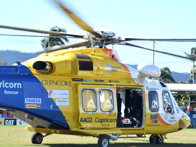 New RACQ CapRescue AW319 helicopter sets down in Browne Park Rockhampton