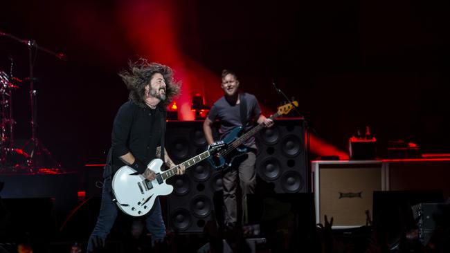 Foo Fighters pictured preforming at Sydney Showground, Homebush. Picture: The Sunday Telegraph / Monique Harmer