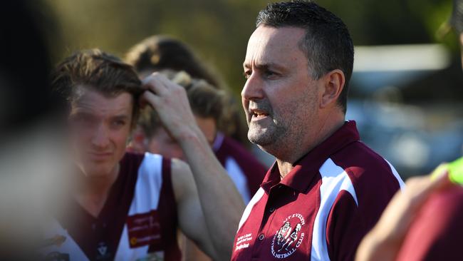 Mark Fisher led Mount Evelyn from 2018 to 2022. Picture: AAP Image/James Ross