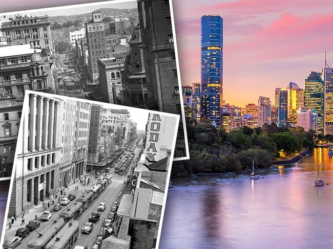 How Brisbane's skyline has changed over the past 100 years. Photo: Supplied