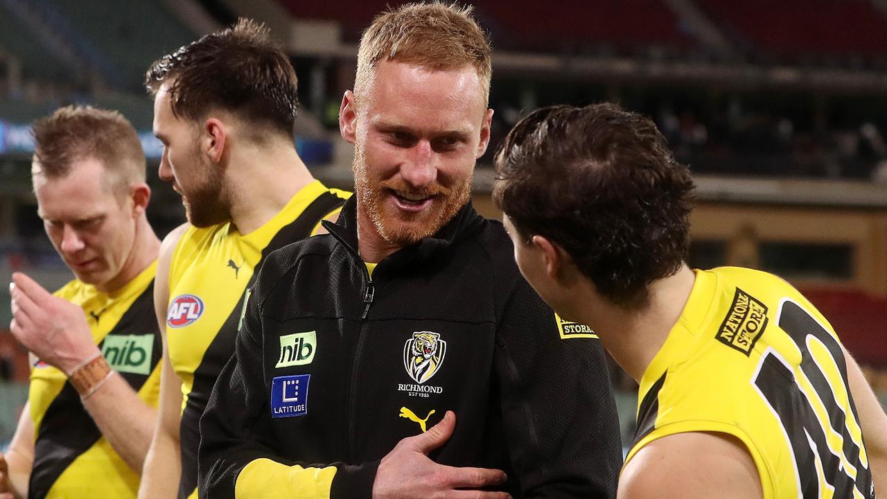 Gun Tiger Nick Vlaustin will miss this week’s clash with the Hawks. Picture: AFL Photos/Getty Images