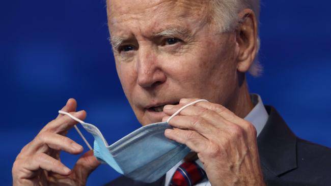 U.S. President-elect Joe Biden at the Queen theater on Friday in Wilmington, Delaware. Picture: AFP