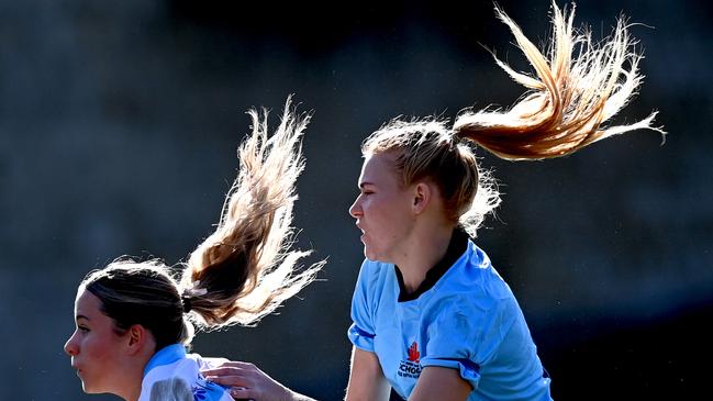 There were big hits, close calls and hair-raising action at the Australian Schools Rugby Championships. Pic: Jeremy Piper