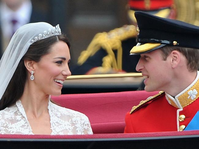 Kate and William on their wedding day in 2011. Picture: Getty Images