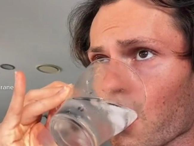 Tik Tok user Lachlan Crane has garnered 43,700 likes for his video reaction to the taste of Brisbane water.