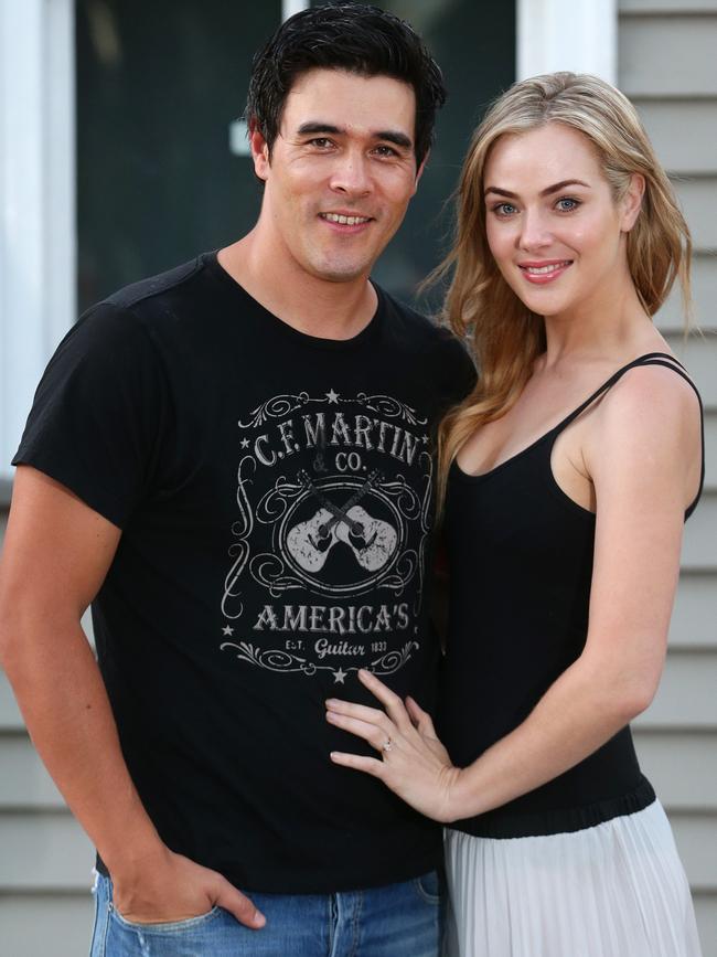 James Stewart and Jessica Marais were engaged before they broke it off in May 2015. Picture: Darren England