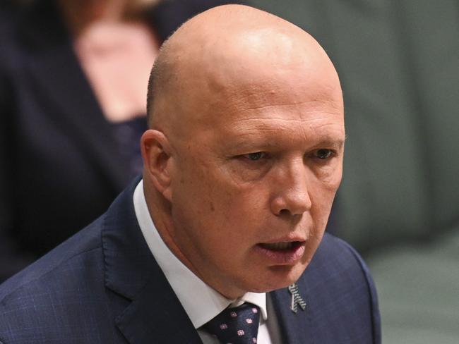 CANBERRA, AUSTRALIA - DECEMBER 15:  Leader of the Opposition Peter Dutton MP during the Treasury Laws Amendment (Energy Price Relief Plan) Bill in the House of Representatives at Parliament House in Canberra. Picture: NCA NewsWire / Martin Ollman